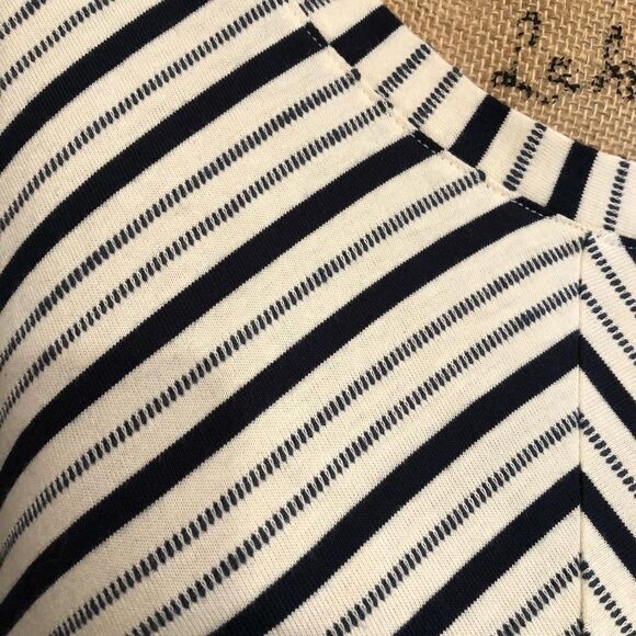 NWT Anthropologie Blue Ivory Chevron Shift Dress - Picture 3 of 5